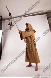 PAVEL MONK STANDING POSE WITH SWORD AND CRUCIFIX
